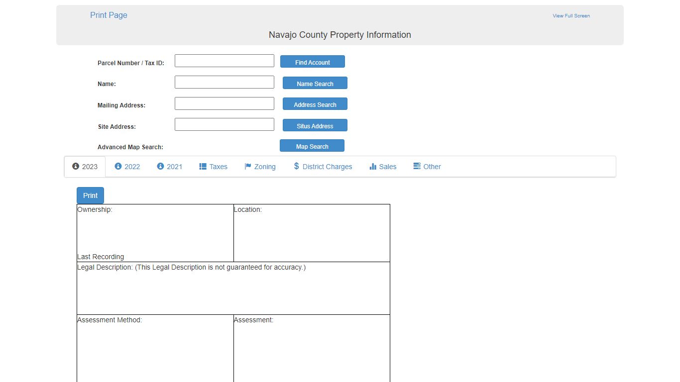 Navajo County Property Information